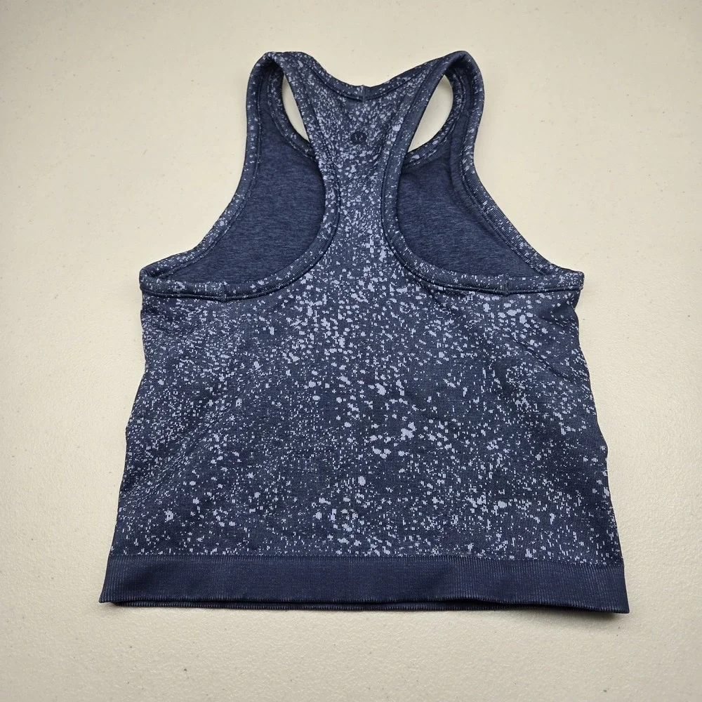 Lululemon Women Activewear 4 Blue Ebb To Street Crop Tank Wireless Racerback